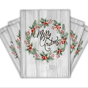 3 SETS LEFT🎄20 Designer Gray Christmas Wreath Poly Mailers